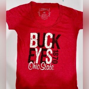 EUC J. AMERICA Ohio State Buckeyes women’s V-neck‎ t-shirt. Size is medium.